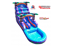 18' HURRICANE SINGLE LANE WATER SLIDE WITH DEEP POOL